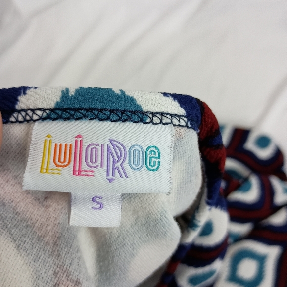 2/$30 LuLaRoe Patchwork Geometric Puff Sleeve Mini Dress (#1,110) - Picture 2 of 8